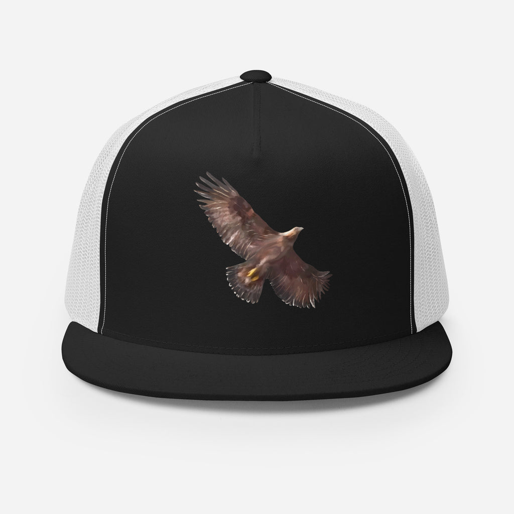 A Gen122 CopyThat Trucker Hat with a Golden Eagle 